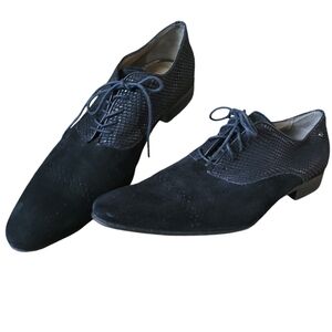 Just Cavalli Black Suede Oxford Size-42 US-9